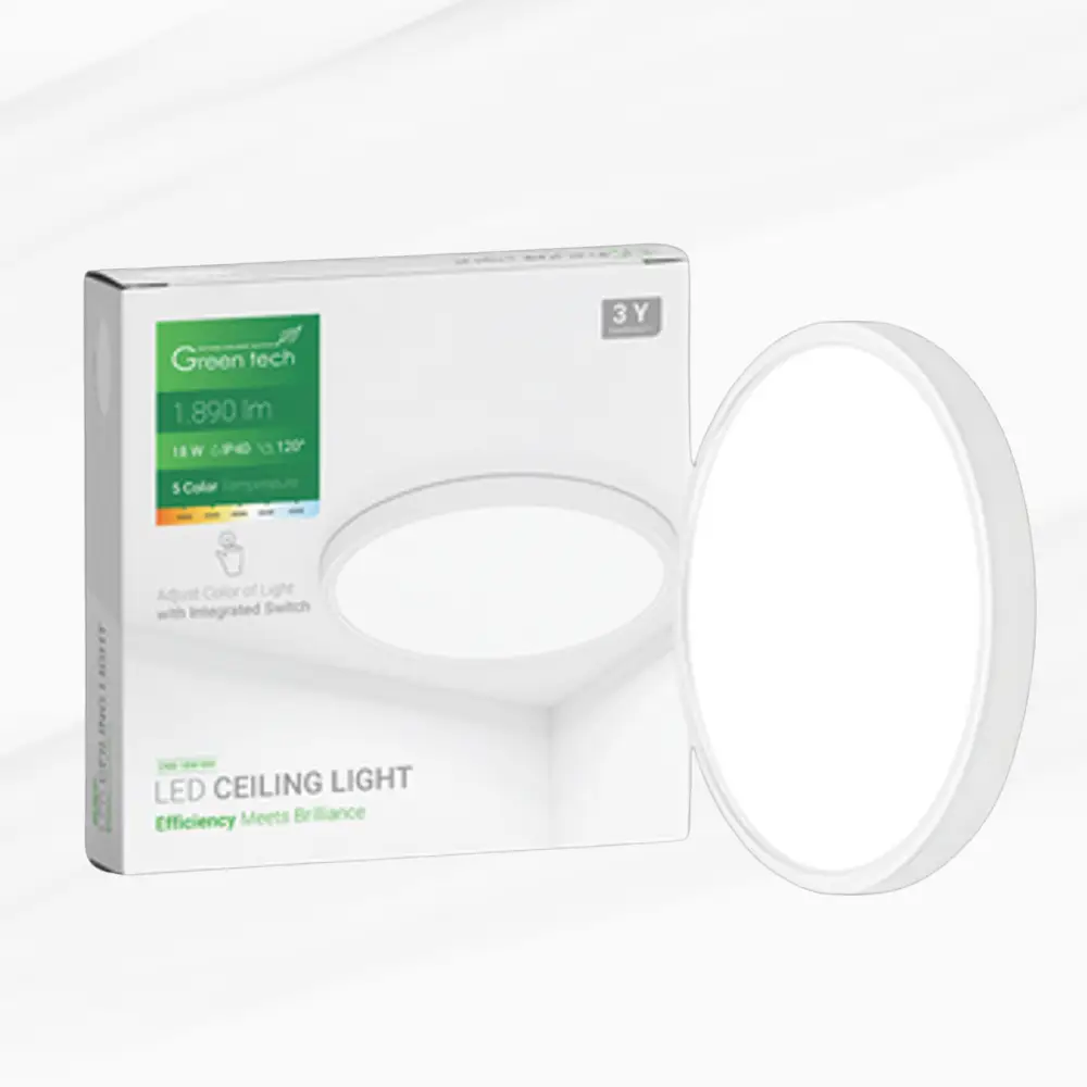 LED plafonjera Green Tech CNX serija 18W, 5CCT, IP40, bijela