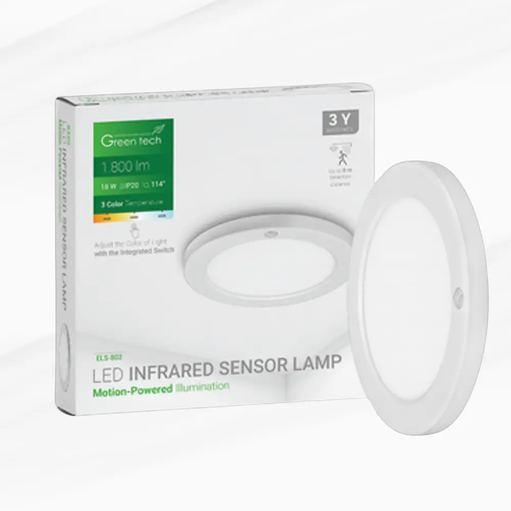 LED plafonjera sa senzorom Green Tech 3/1 18W